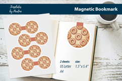 Cute Donut Magnetic Bookmark Printable, Print and Cut Product Image 1