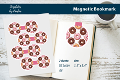 Kawaii Donut Magnetic Bookmark Printable for Reading Product Image 1