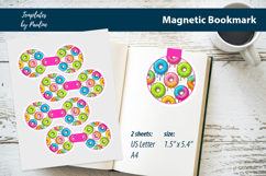 Cute Kawaii Reading Bookmark, Print and Cut Product Image 1