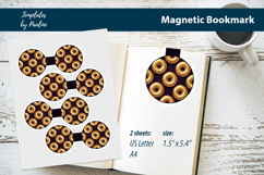 Donut Print and Cut Magnetic Bookmark, Printable Product Image 1