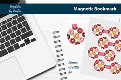 Cute Kawaii Reading Bookmark Printable, Print and Cut Product Image 2