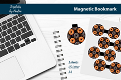 Halloween Donut Magnetic Bookmark Printable, Print and Cut Product Image 2