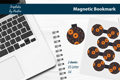 Halloween Donut Magnetic Bookmark Printable, Print and Cut Product Image 2
