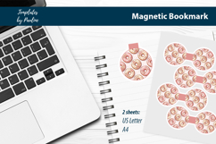 Wedding Donut Magnetic Bookmark Printable, Print and Cut Product Image 2