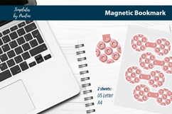 Wedding Donut Magnetic Bookmark Printable, Print and Cut Product Image 2