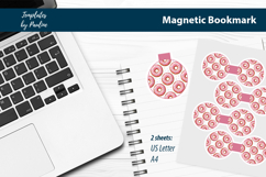 Cute Donut Magnetic Bookmark Printable, Print and Cut Product Image 2