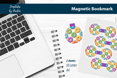 Kawaii Donut Magnetic Bookmark Printable for Journaling Product Image 2