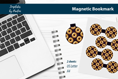 Donut Print and Cut Magnetic Bookmark, Printable Product Image 2