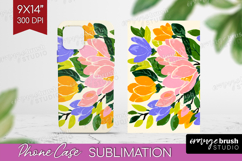 Magnolia Modern Floral Phone Case PNG Sping Flower Case PNG Product Image 1