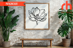 magnolia flower svg, floral svg design, hand drawn flower svg, botanical svg, magnolia clipart, tropical flower cut file, floral line art, cricut flower svg, silhouette flower file, laser cut floral, magnolia outline, botanical illustration svg