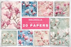 Magnolia Digital Paper Bundle Product Image 1