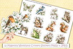 12 Magnolia Woodland Critters Planner sticker PNGs Product Image 1
