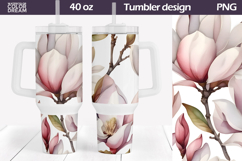 Magnolia Tumbler 40 Oz | Spring Flowers 40 OZ Product Image 1