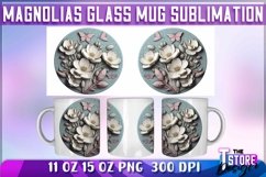 Magnolias Mug Sublimation | 11 oz 15 oz Mug | PNG File Product Image 1