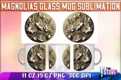 Magnolias Mug Sublimation|11 oz 15 oz Mug Wrap| Flowers v.1 Product Image 3