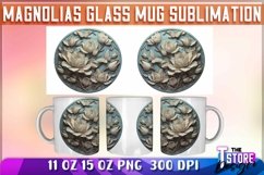 Magnolias Mug Sublimation|11 oz 15 oz Mug Wrap| Flowers v.1 Product Image 5