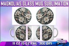 Magnolias Mug Sublimation | 11 oz 15 oz Mug | PNG File Product Image 1
