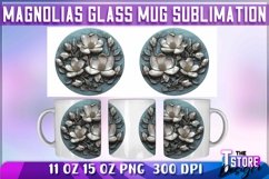 Magnolias Mug Sublimation | 11 oz 15 oz Mug | PNG File Product Image 1