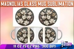 Magnolias Mug Sublimation|11 oz 15 oz Mug Wrap| Flowers v.1 Product Image 7