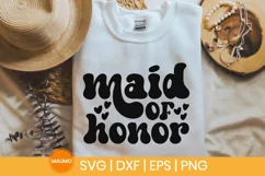 Maid of honor, wedding svg quote, bachelorette party svg Product Image 2