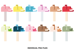 Cute pastel mailbox clipart PNG