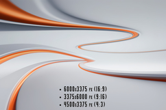 Curved Lines Form an Abstract White and Orange Background Product Image 1