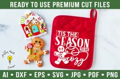 Tis the season to be cozy Pot Holder SVG Product Image 1