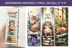 Funny Cat Bookmarks, Funny Cartoon Cat Bookmarks Product Image 1