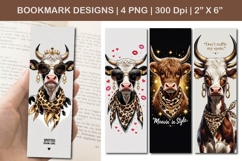 Chic Cow Bookmarks, Fashionista Cow Bookmarks Product Image 1