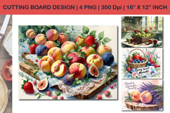 Fruit Kitchen Cutting Board Design, Tropical fruit PNG Product Image 1