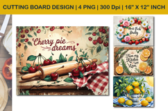 Fruit Kitchen Cutting Board Design, Tropical fruit PNG Product Image 1