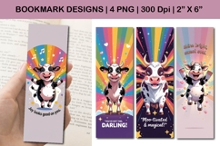 Rainbow Cow Bookmarks, Cute Cow Bookmarks with Rainbow Vibes Product Image 1