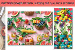 Fruit Kitchen Cutting Board Design, Tropical fruit PNG Product Image 1