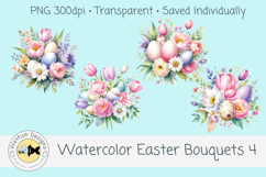 Spring Watercolor Easter Bouquets 4 Product Image 1