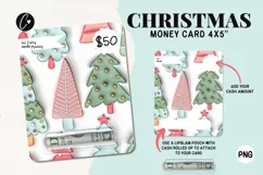3D Inflated Christmas Money Card PNG | Christmas Printable Product Image 1