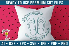 The best memories are made in Flip Flops| Vintage Summer SVG Product Image 1