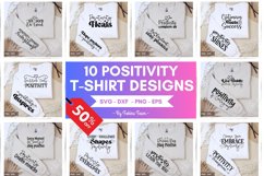 Positivity T-shirt Designs SVG Bundle, Sleeve T-shirt Product Image 1