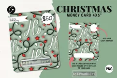 3D Inflated Christmas Money Card PNG | Christmas Printable Product Image 1
