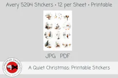 A Quiet Christmas Printable Stickers 1 Product Image 1