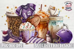 American football mom Sublimation design Coffee PNG Product Image 1