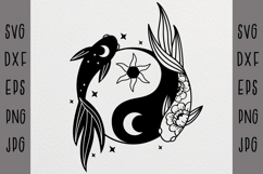 Yin Yang Fish svg, Celestial pisces svg, Yin Yang Svg, Product Image 1