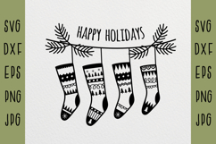 Christmas Socks svg, Merry Xmas socks svg, Christmas design, Product Image 1