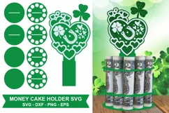 Money Cake Holder svg, Birthday Money Cake, st patrick day Product Image 1