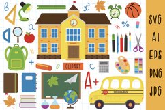 Back to school clipart, School supplies,Education clipart Product Image 1