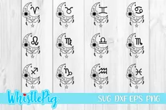 Zodiac Signs Zodiac Symbols Astrology Crescent Moon Zodiac Product Image 2