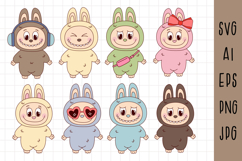 Kawaii Monster Clipart, Monster Characters, Cute animal svg, Product Image 1