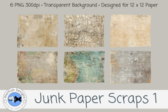 Junk Paper PNG Scraps 1 Product Image 1