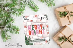 3D Inflated Christmas Money Card PNG | Christmas Printable Product Image 3