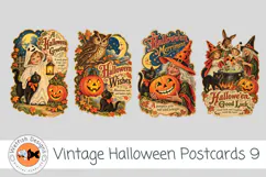 Halloween Vintage PNG Postcards 9 Product Image 1
