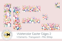 Watercolor PNG 300dpi Easter Edges 2 Product Image 1